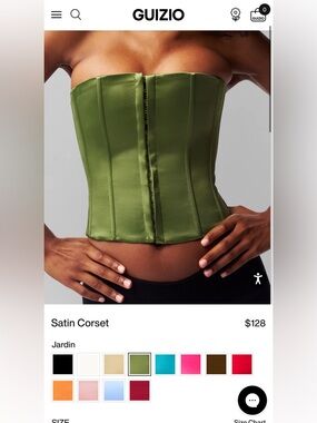 Green Strapless Corset Top